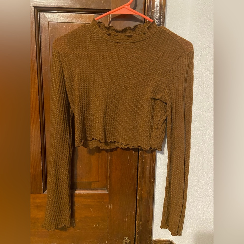 Brown turtle neck